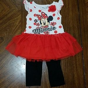 Skirted Minnie Mouse Tank Top and Leggings